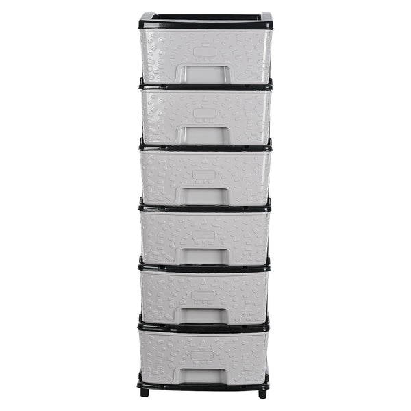 6-Layer Heavy-Duty Plastic Drawer Organizer Cabinet