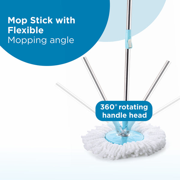 Spin Mop with Bigger Wheels &amp; Auto Fold Handle