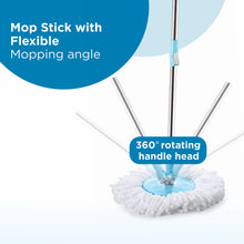Spin Mop with Bigger Wheels & Auto Fold Handle