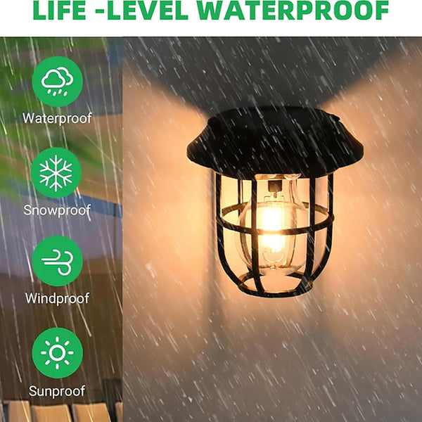 Solar Lantern Wall Lights Fixtures With Motion Sensor