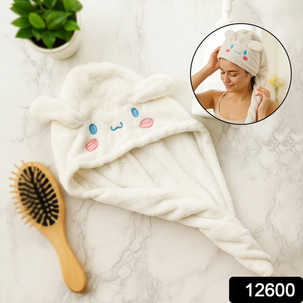 Soft Microfiber Cartoon Hair Drying Towel Wrap