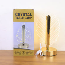 Premium Leaf Shape Crystal Table Lamp (1 Pc)