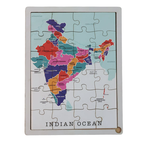 Educational Wooden India Map Puzzle for Kids