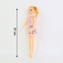 Premium Fashion Doll with Polka-Dotted Dress and Stylish Belt (1 Pc)