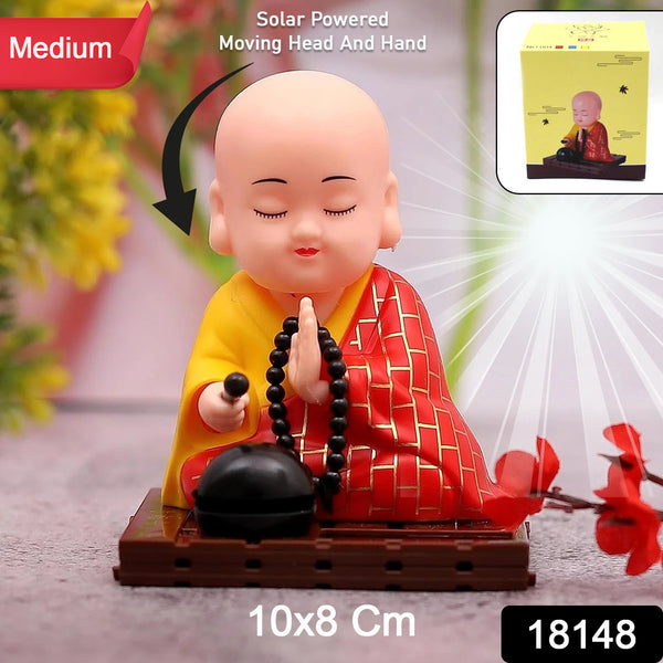 Solar Powered Sitting  Buddha Statue  Moving Head And Hand