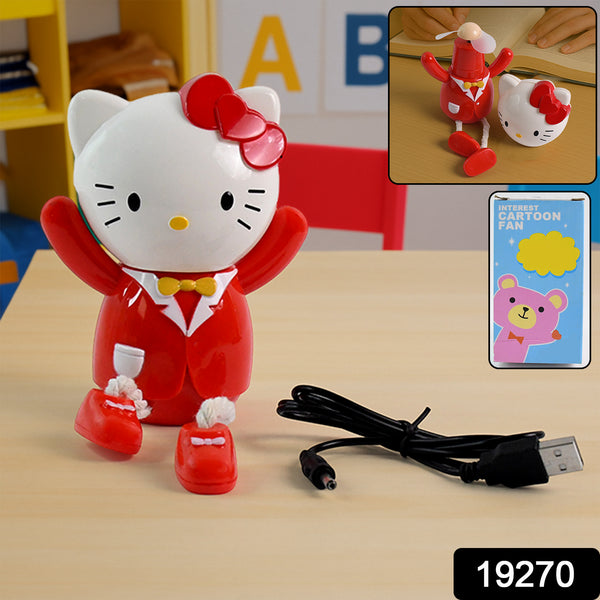 Usb Cartoon Character Mini Table Fan For Kids