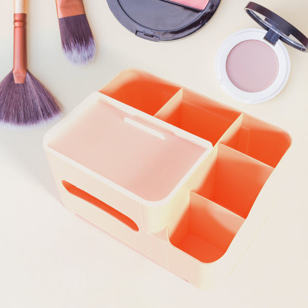 Tissue Paper Storage Holder &amp; Multi-Function Desk Organizer