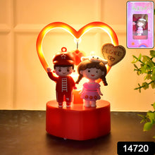Cute Romantic Couple Love Showpiece with Heart Frame LED Light