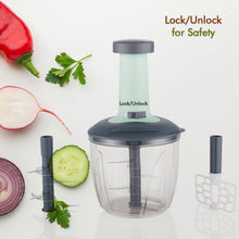 1100 ml 2-in-1 Push-Up Chopper with Blender