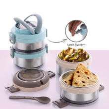 2 Double Layer Stainless Steel Insulated Lunch Box Set