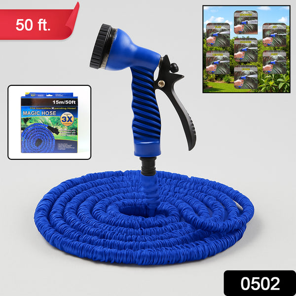 Expandable Hose Pipe Nozzle For Garden Wash Car Bike With Spray Gun