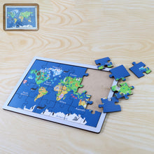 Educational Wooden World Map Puzzle For Kids