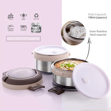 2 Double Layer Stainless Steel Insulated Lunch Box Set