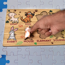 Wooden Animal Puzzle Learning Educational Board