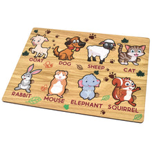 Wooden Animal Puzzle Learning Educational Board