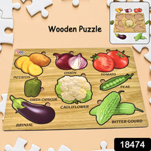 Wooden Vegetable Puzzle Learning Educational Board