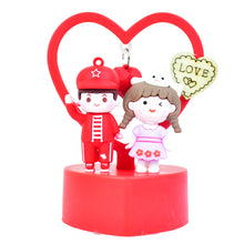 Cute Romantic Couple Love Showpiece with Heart Frame LED Light
