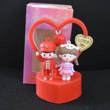 Cute Romantic Couple Love Showpiece with Heart Frame LED Light